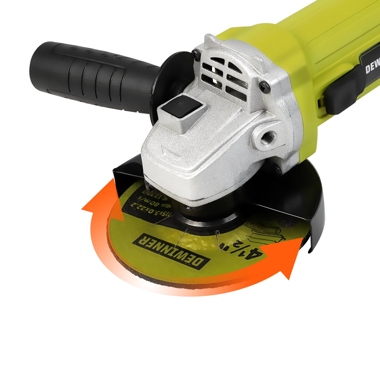 DEWINNER Angle Grinder 850W,Angle Grinder 220-240 V, 6 Angle Grinding Cutting Discs,115mm, Protective Cover, with Extra Handle Grinding Cutting Tool
