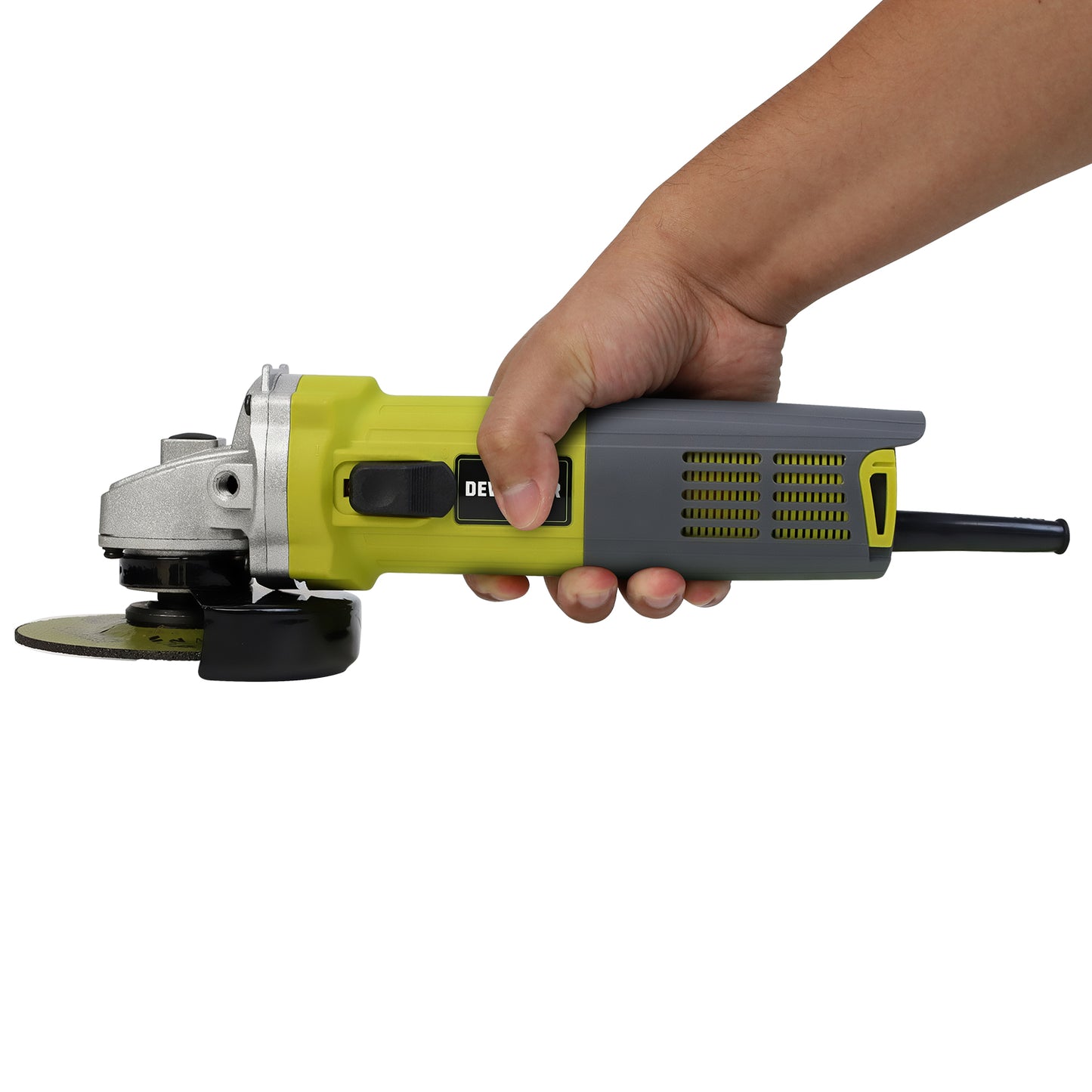 DEWINNER Angle Grinder 850W,Angle Grinder 220-240 V, 6 Angle Grinding Cutting Discs,115mm, Protective Cover, with Extra Handle Grinding Cutting Tool