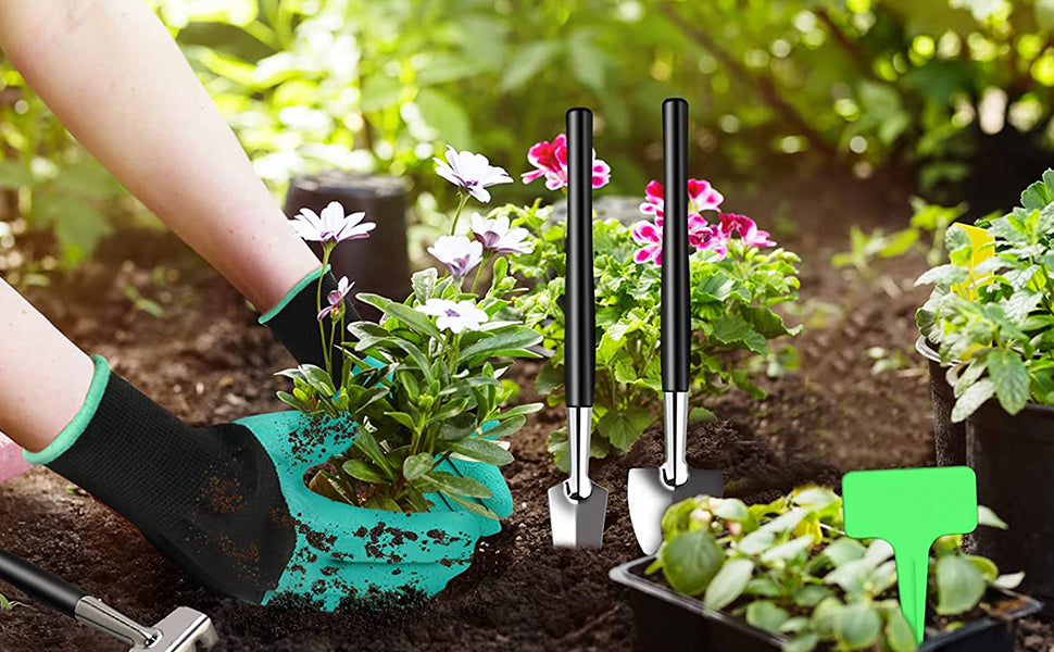 DEWINNER Bonsai Tools,22-Piece Gardening Tools Set, Bonsai Scissors, Bonsai Wire, Tweezers, Gardening Gloves - Bonsai Starter Tools Set for Bonsai Beginners