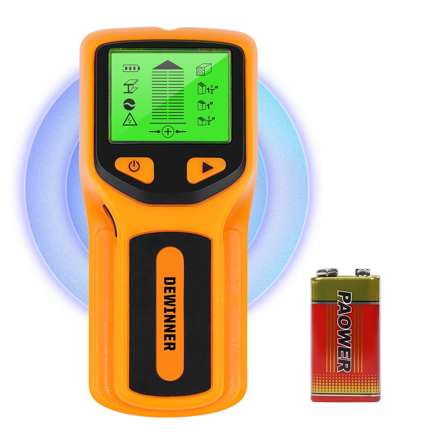 DEWINNER 5-in-1 wall detector wall metal detector with LCD screen post finder, wall scanner for locating metals, wooden dowels, electrical AC cable