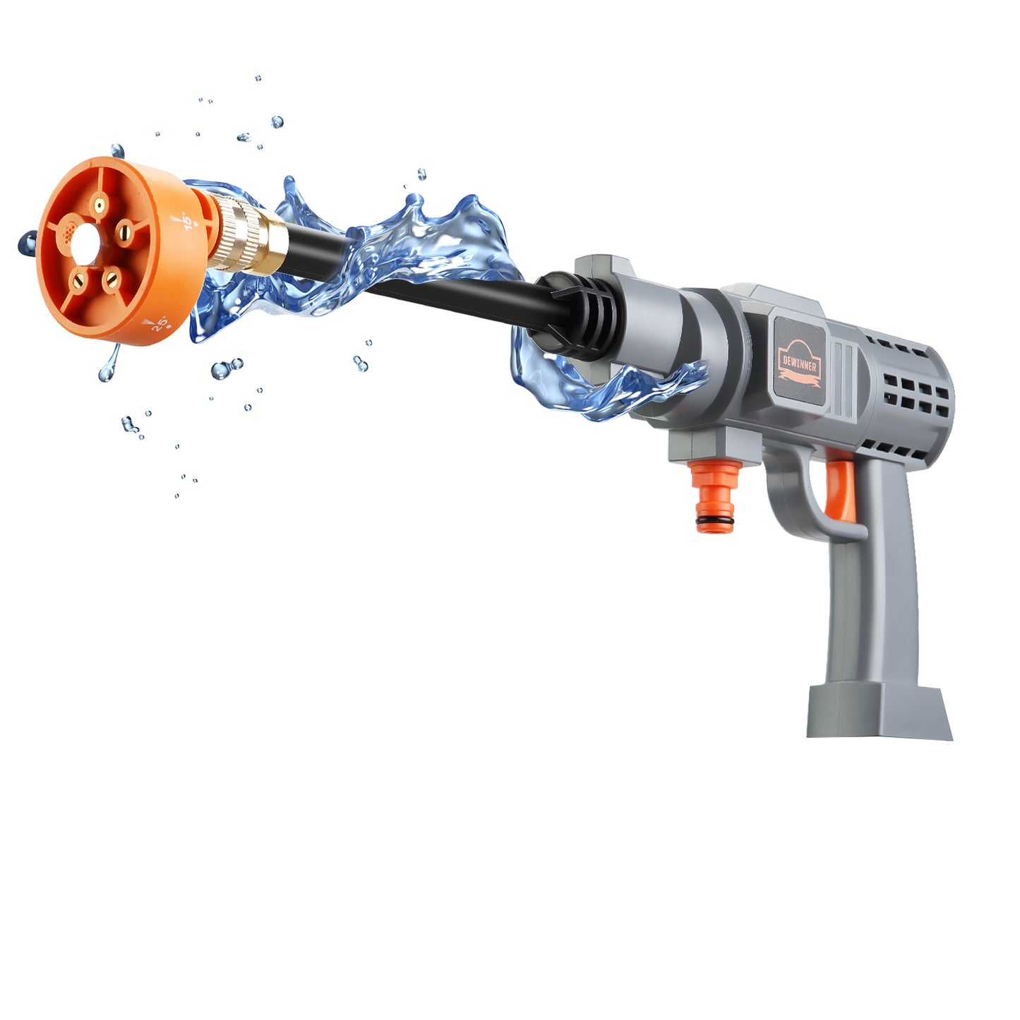 DEWINNER 32V Cordless Hydroshot 700PSI Portable Pressure Cleaner Kit with 1 Batteries,5-in-1 Adjustable Nozzle Suitable for Washing Cars/Fences/Siding