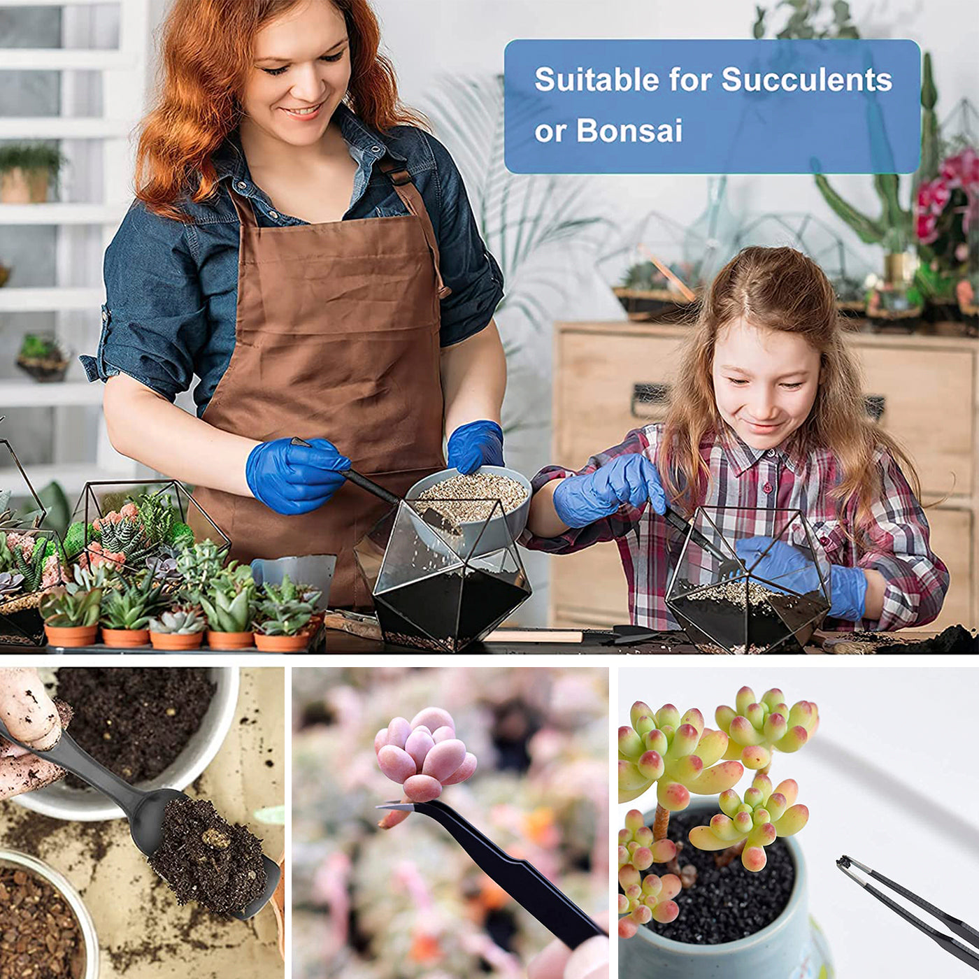 DEWINNER Bonsai Tools,22-Piece Gardening Tools Set, Bonsai Scissors, Bonsai Wire, Tweezers, Gardening Gloves - Bonsai Starter Tools Set for Bonsai Beginners