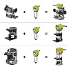 Electric Hand Wood Trimmer, DEWINNER Laminator Router Joiners Tool Set 220V 710W with 3 Bases (Trimmer, Plunge, and Tilt),2 Chucks Collets 1/4" and 3/8", Bits, VPER1029