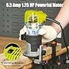 Electric Hand Palm Router, DEWINNER Trimmer Laminate Wood Working Joiners Tool, Compact Router with Trimmer Base, 3 Guide,2 Collets 1/4"(6.35mm) and 3/8"