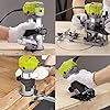 Electric Hand Wood Trimmer, DEWINNER Laminator Router Joiners Tool Set 220V 710W with 3 Bases (Trimmer, Plunge, and Tilt),2 Chucks Collets 1/4" and 3/8", Bits, VPER1029