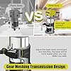 Electric Hand Palm Router, DEWINNER Trimmer Laminate Wood Working Joiners Tool, Compact Router with Trimmer Base, 3 Guide,2 Collets 1/4"(6.35mm) and 3/8"