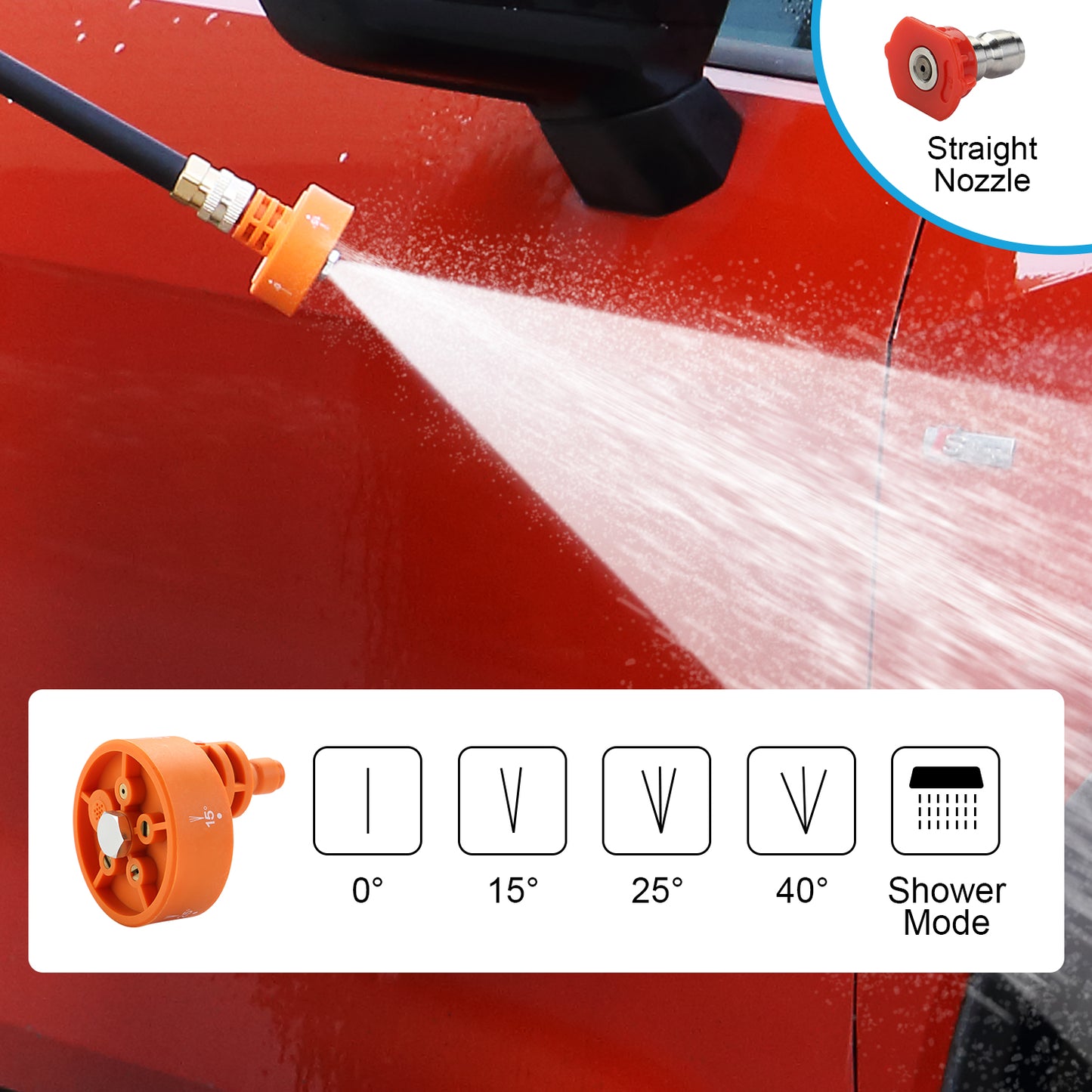 DEWINNER 32V Cordless Hydroshot 700PSI Portable Pressure Cleaner Kit with 1 Batteries,5-in-1 Adjustable Nozzle Suitable for Washing Cars/Fences/Siding