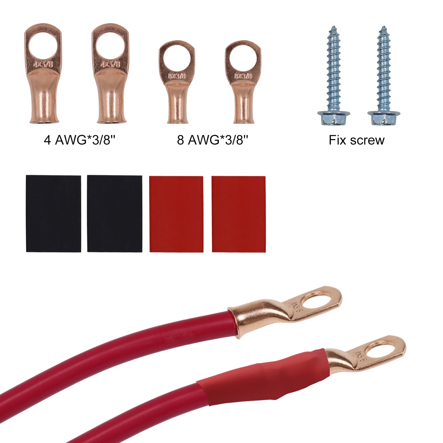 Hammer Battery Lug Crimping Tool for 8, 6, 4, 2, 1/0, 2/0, 3/0, 4/0 American Wire Gauge (AWG) Wire and Cable