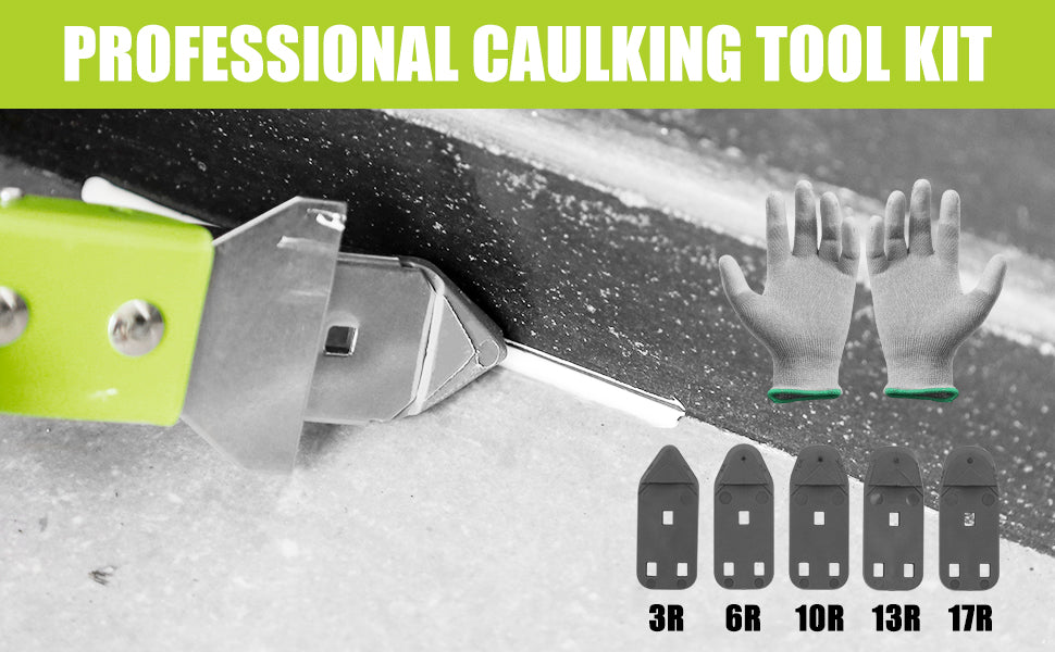4-in-1 Silicone Remover Tool Set, DEWINNER Joint Scraper Set, Silicone Sealant Finishing Smoothing Removal Tool with Silicone Pads