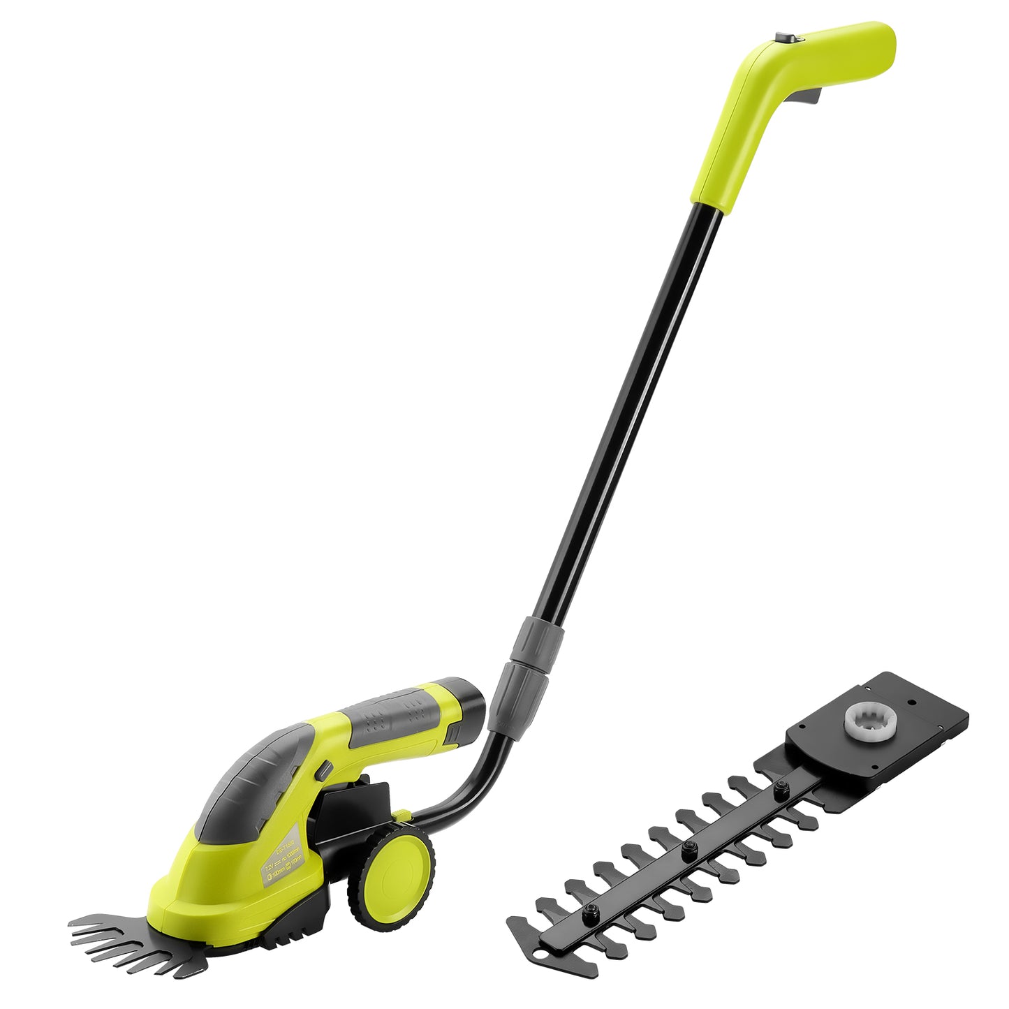 DEWINNER 2in1 Grass Shear & Hedge Trimmer with 7.2V Rechargeable Lithium-Ion Battery, Edging and Shrub Shear, 2 Interchangeable Blades, Lightweight, Garden Cutting Edge Trimmer, Pruner - Handheld