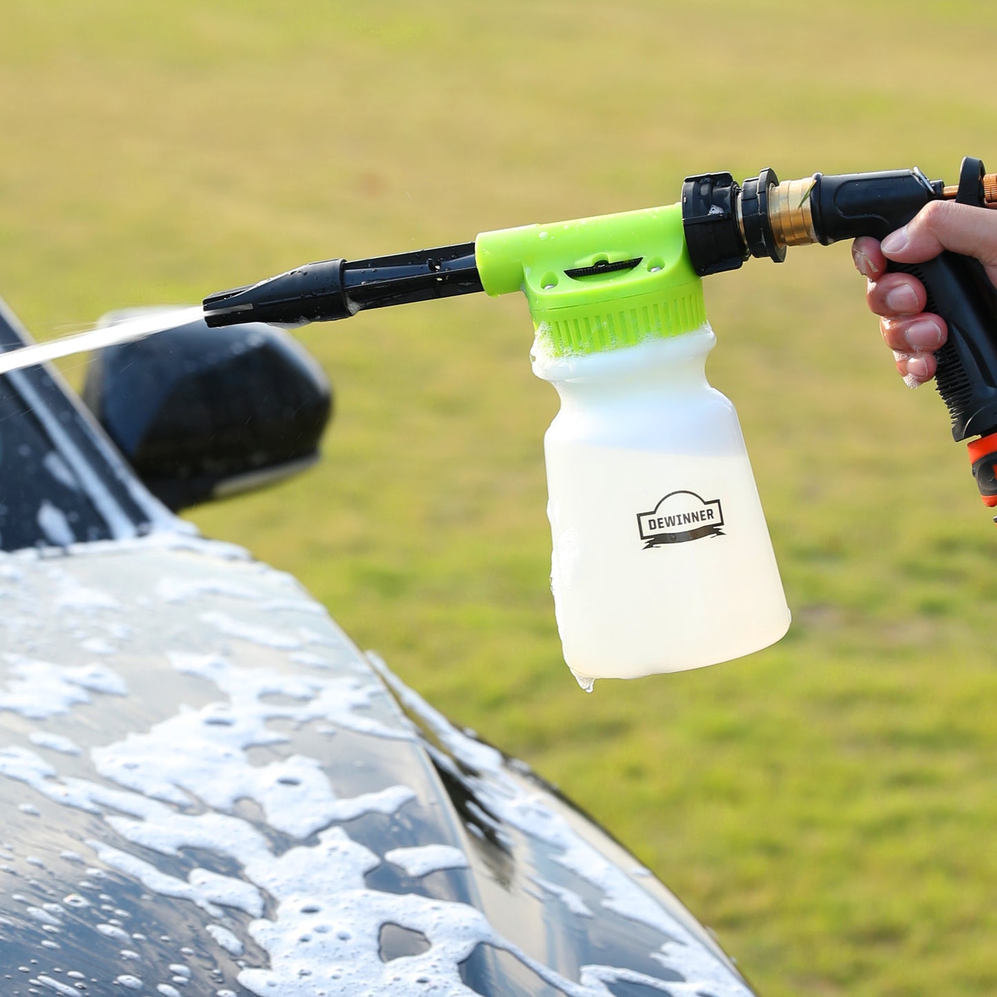 DEWINNER Foam Gun Sprayer with Thick Suds Ultimate Car Wash Foamer, Connects to Any Garden Hose