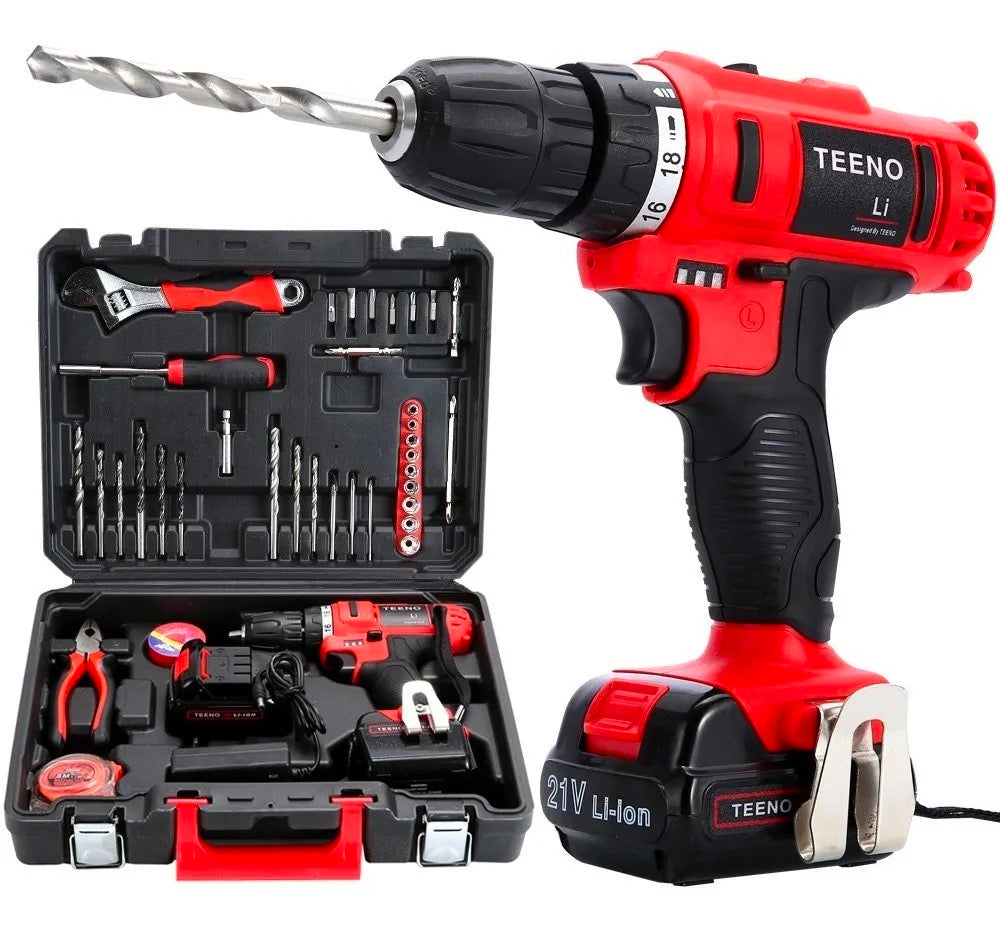 Taladro Atornillador Con Batería De Iones De Litio De 2x21v