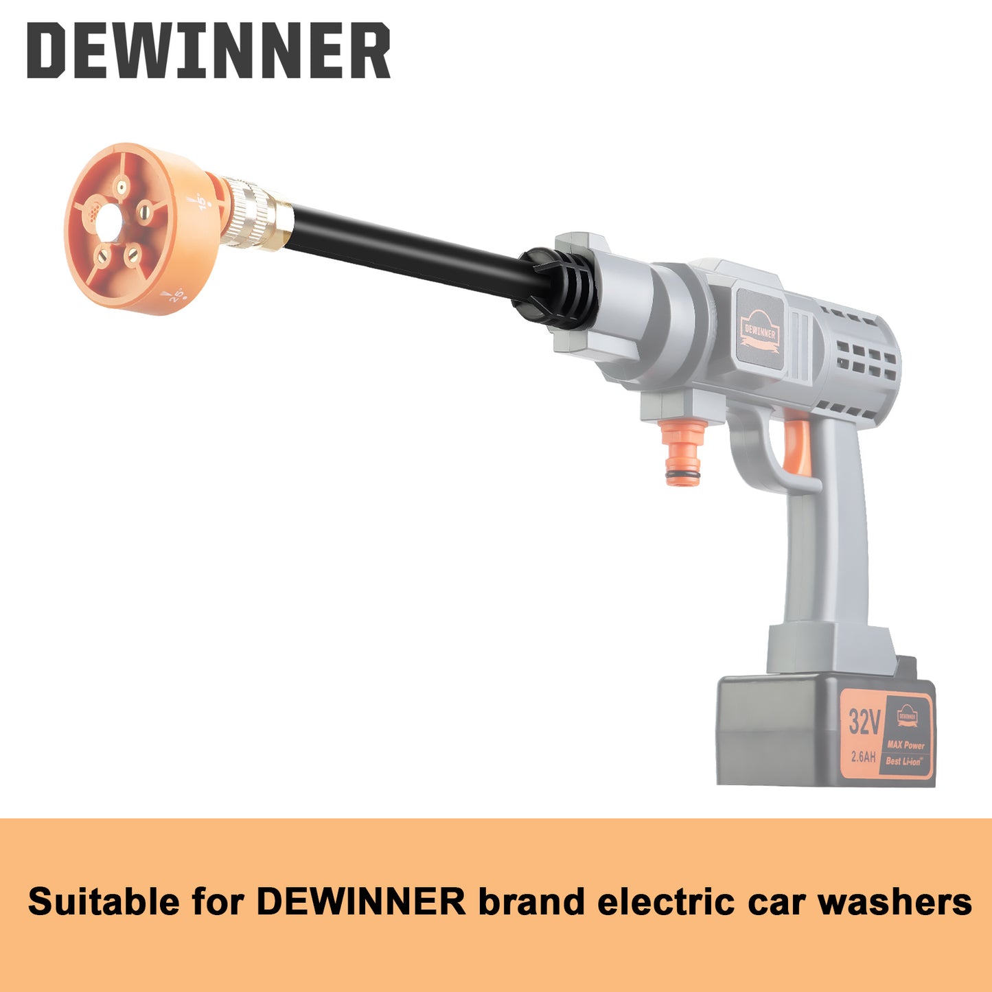 Car wash gun connection hose for DEWINNER 32V Cordless Battery Powered Pressure Washer(DE-T256)