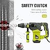 DEWINNER Rotary Hammer Drill,SDS Plus Vibration Control and Safety Clutch, 1500W Heavy Duty, Including 3 Drill Bits,Flat Chisels, Point Chisels, Drill Chuck, 360°Rotating Handle, with Carrying Case