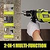 Hammer Drill, 710W Electic Corded Impact Drill, 13mm Metal Chuck, 0-3300RPM, Powerful Variable Speed Drill for Drilling in Steel