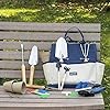 DEWINNER Gardening Tools Bag- With 23 Piece Heavy Duty Garden Tools Set Includes Gloves Hold Bag Gift for Men Or Women, DE-G008-BLUESET