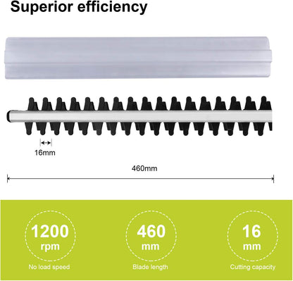 Hedge Trimmer on Telescopic Cordless Pole, DEWINNER Electric Pole 20V 2.0Ah (Length: 45cm, Capacity: 16mm), with 1 Battery Charger, Extension Pole 2.4M Cutter