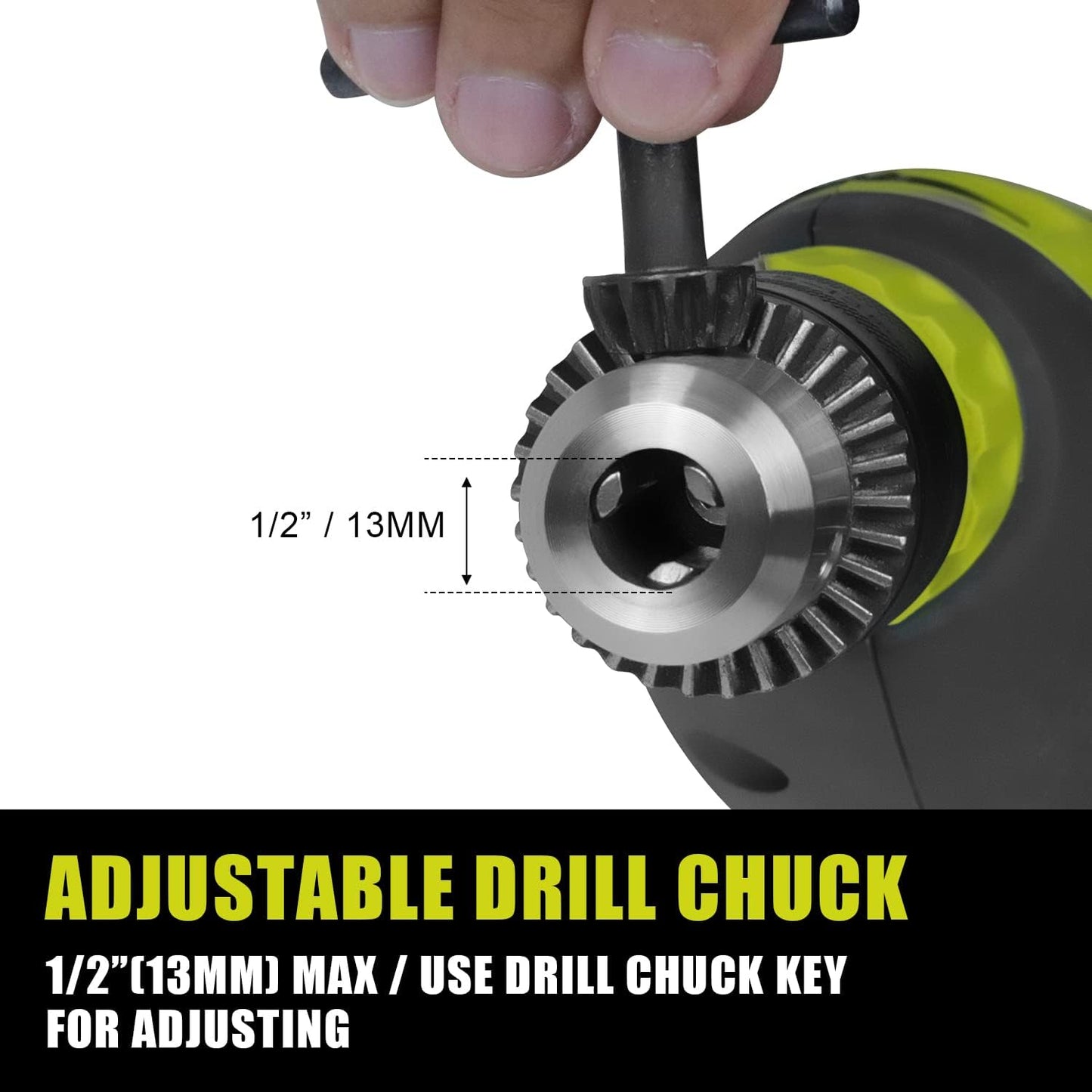 Professional 710W DEWINNER Cordless Impact Drill with 102 Accessories, 3300RPM, Electric Impact Drill, 360° Rotating Handle, 13mm Chuck