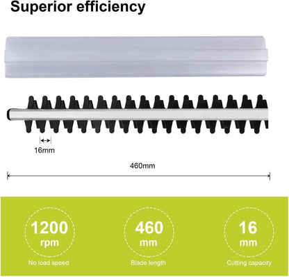 DEWINNER Cordless Telescopic Hedge Trimmer, Multifunktion Hedge Trimmer, with 2 x 20 V 2.0 Ah Batteries, Charger, Blade Length 46 cm, Cordless Electric Hedge Trimmer, for Tall Plants