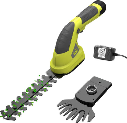 DEWINNER 2 in 1 Lawn Shears, Battery 7.2V, Blade Width 100, for Cutting Hedges, Lawns, Includes Portable Tailor, Battery and Charger DE-T1502