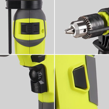 Professional 710W DEWINNER Cordless Impact Drill with 102 Accessories, 3300RPM, Electric Impact Drill, 360° Rotating Handle, 13mm Chuck