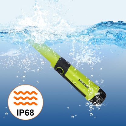 DEWINNER Metal Detector Pinpointer, High Sensitivity Metal Detector Pinpointer, IP68 Waterproof and 360°Detection Handheld Pin Pointer for Locating Gold, Coin, Metal Detecting Accessories(Green)
