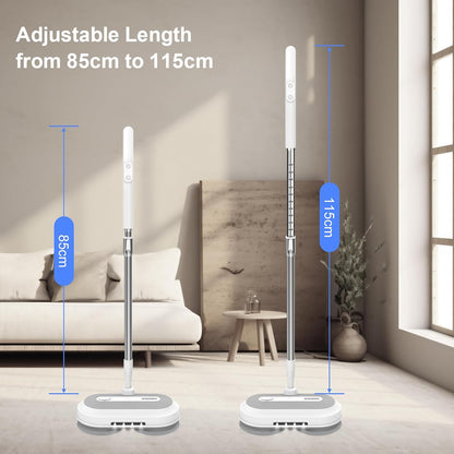 DEWINNER Cordless Electric Mop 2000 mAh 6 Pads 300 ML Water Tank