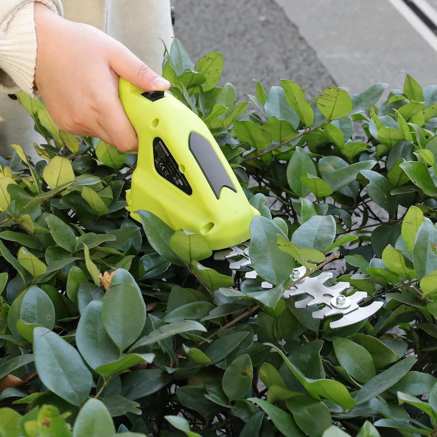 Dewinner 3-in-1 Lawn Shears, 3.6 V Battery, Lawn Shears with 2 Blades, Garden Shears for Cutting Hedges, Lawns, Cutting Width/Length 10 cm/15 cm, Includes Charger