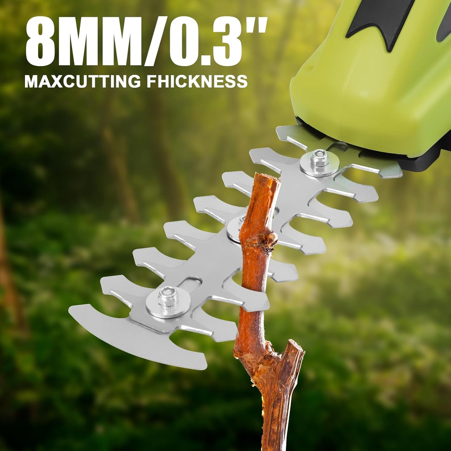 Dewinner 3-in-1 Lawn Shears, 3.6 V Battery, Lawn Shears with 2 Blades, Garden Shears for Cutting Hedges, Lawns, Cutting Width/Length 10 cm/15 cm, Includes Charger