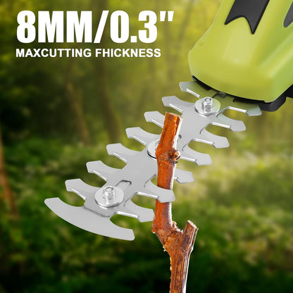 Dewinner 3-in-1 Lawn Shears, 3.6 V Battery, Lawn Shears with 2 Blades, Garden Shears for Cutting Hedges, Lawns, Cutting Width/Length 10 cm/15 cm, Includes Charger