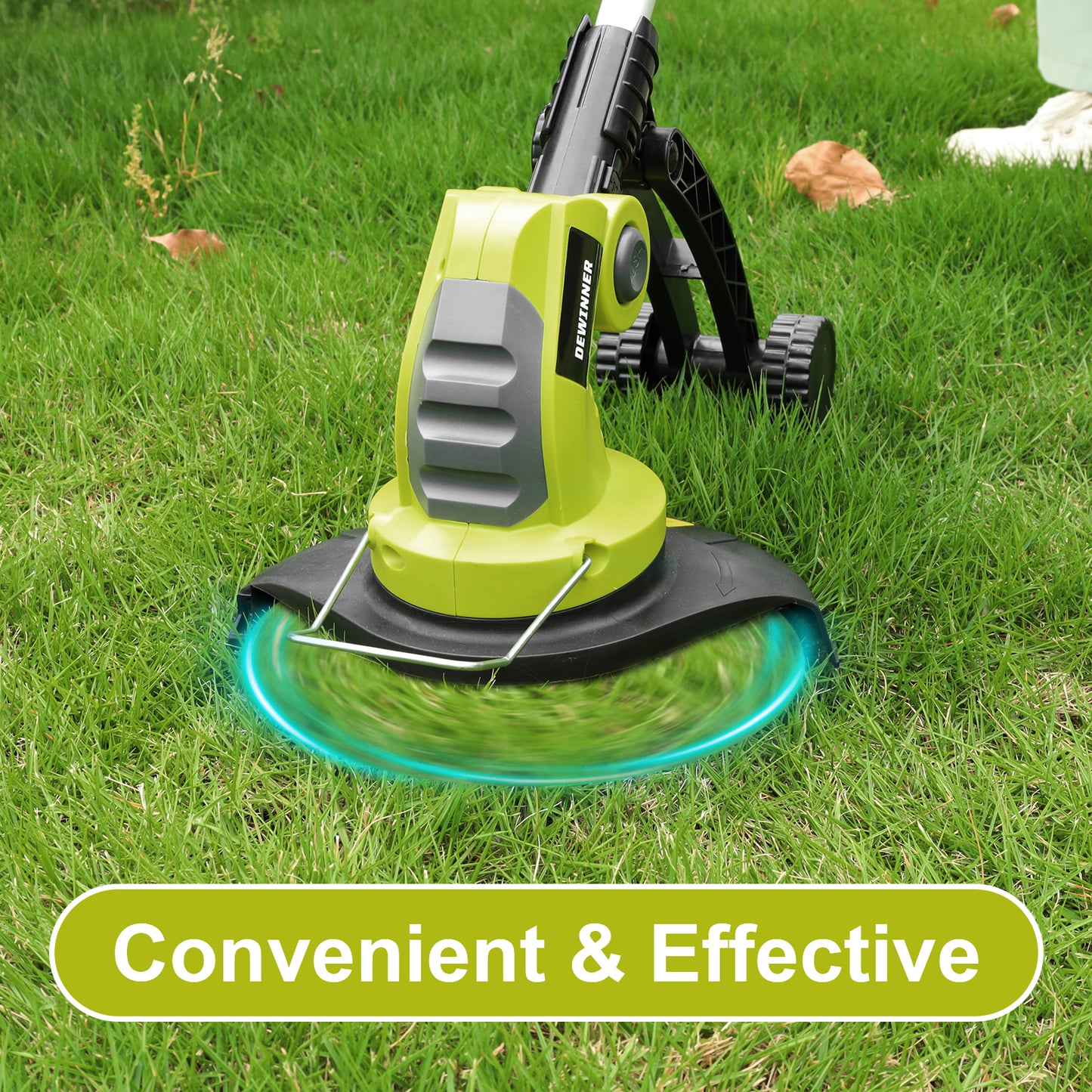 Dewinner Cordless Grass Strimmer 20V 1HR Fast Charge Grass Trimmer with 1*Trimmer Line Grass Cutter Edging, 1* Batteries and Charger Included.