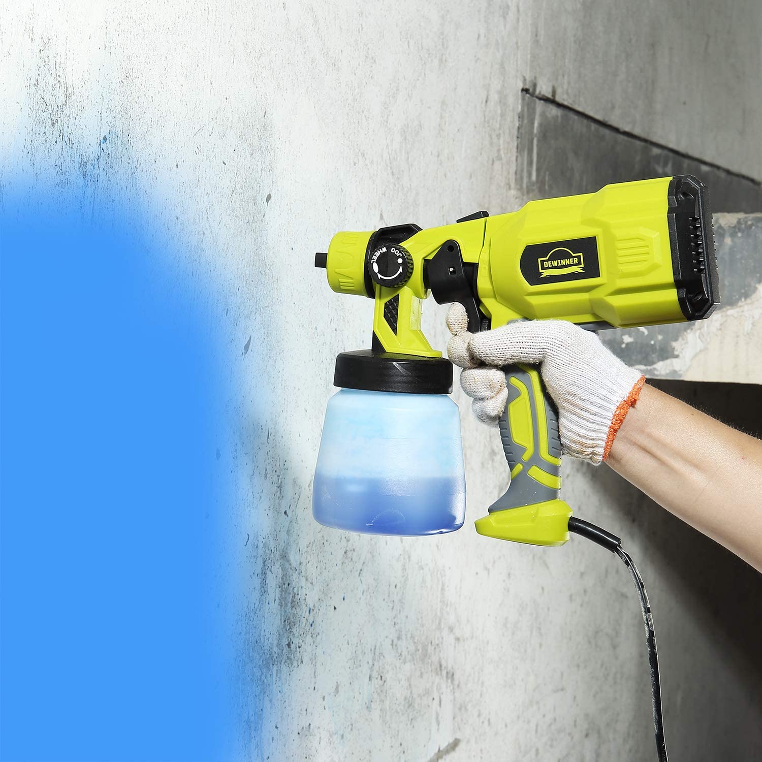 DEWINNER Electric Sprayer Paint Spray Gun Wood Metal Wall Celling